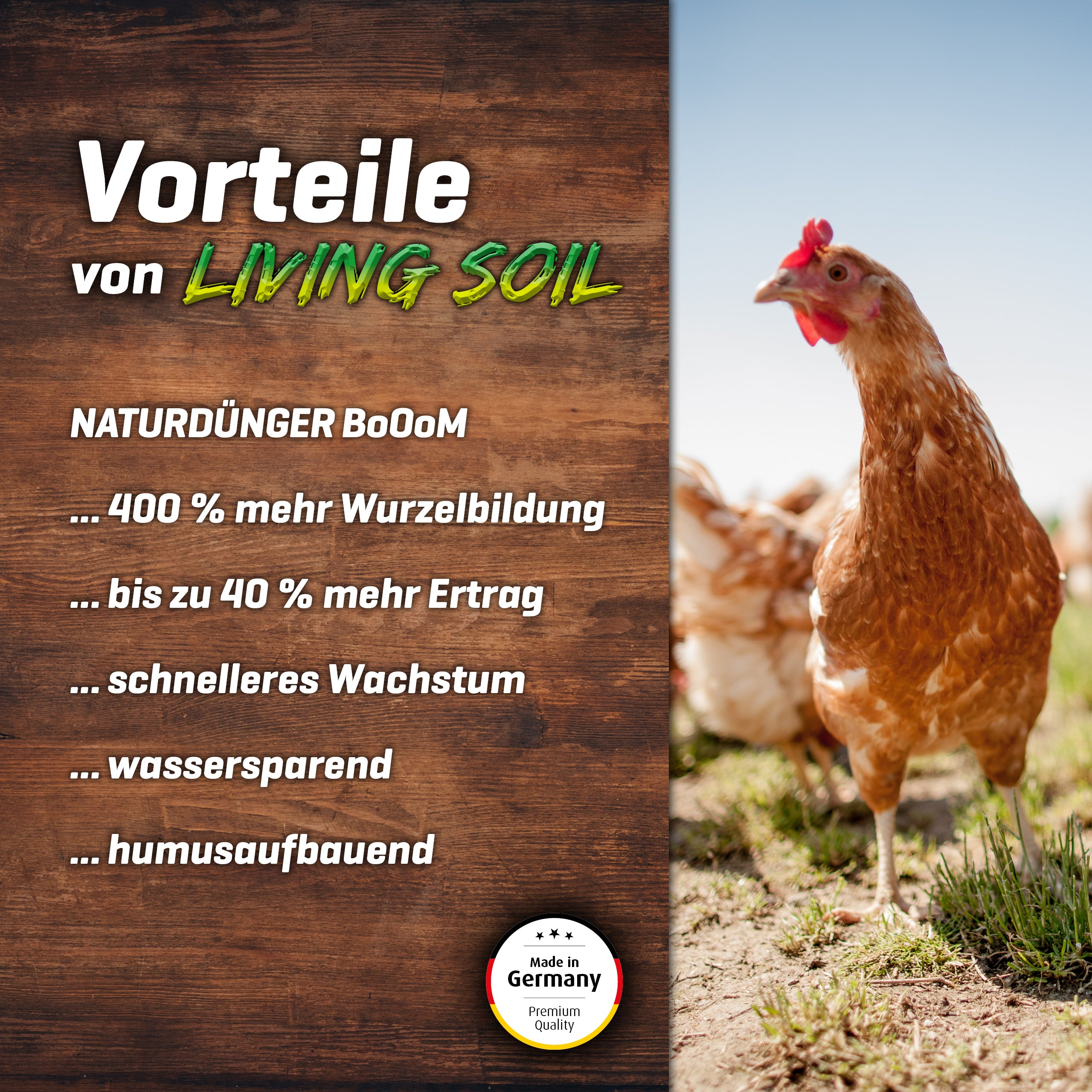 Plant BoOom Chicken Shit Living Soil Bio Dünger